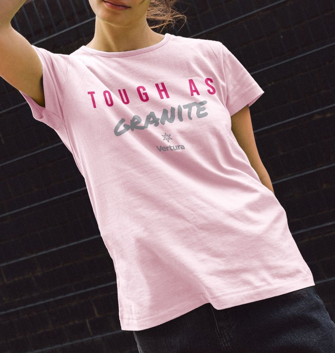 Tough as Granite T-shirt - Pink - Vertura