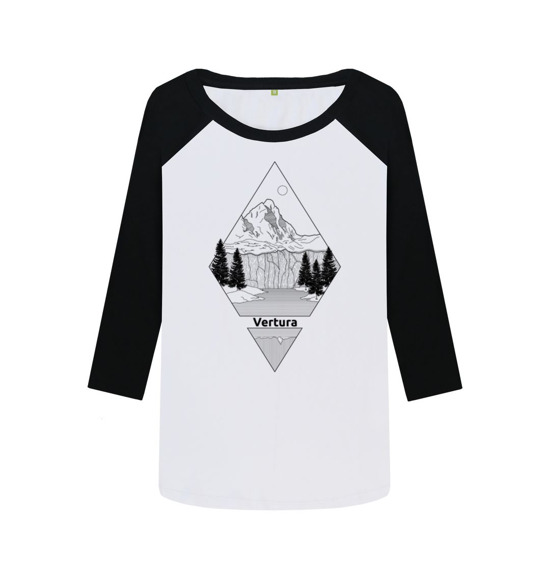 Women's 3/4 Sleeve Diamond Baseball Top | Vertura - Vertura