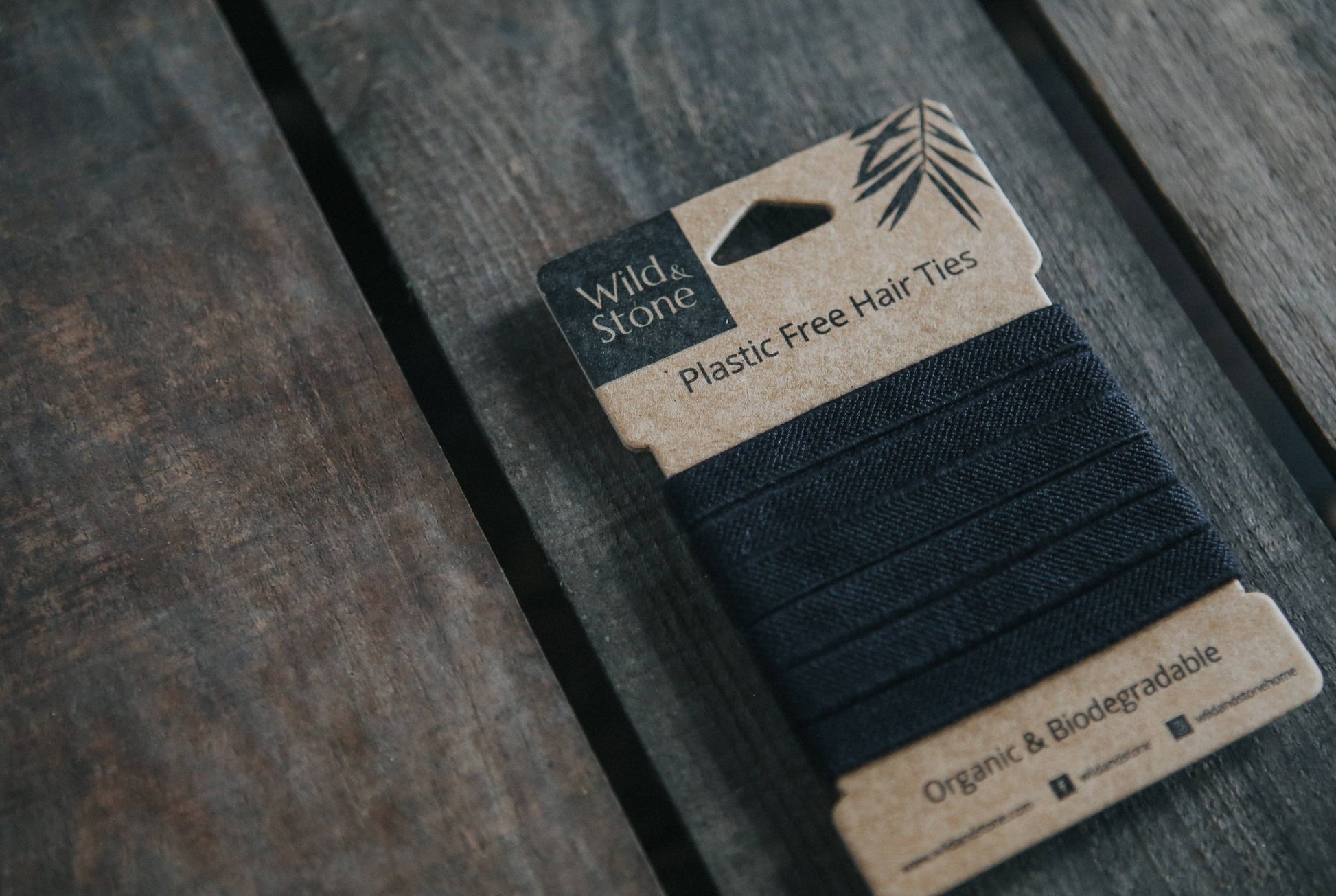 Plastic free hair ties - Black - Vertura