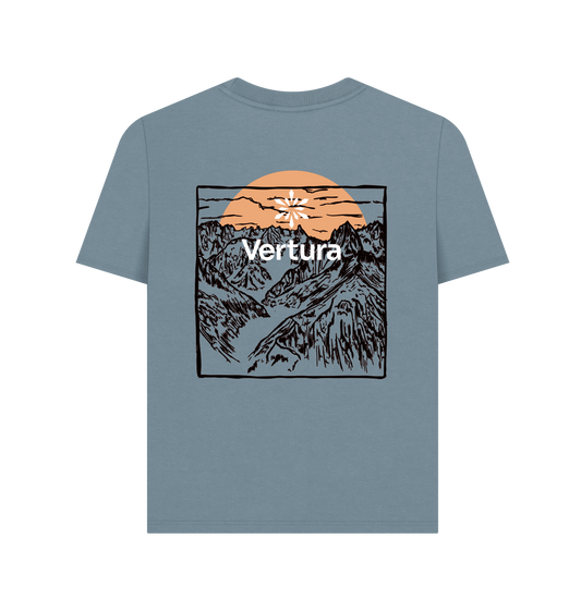 Stone Blue Printed T-shirt Back