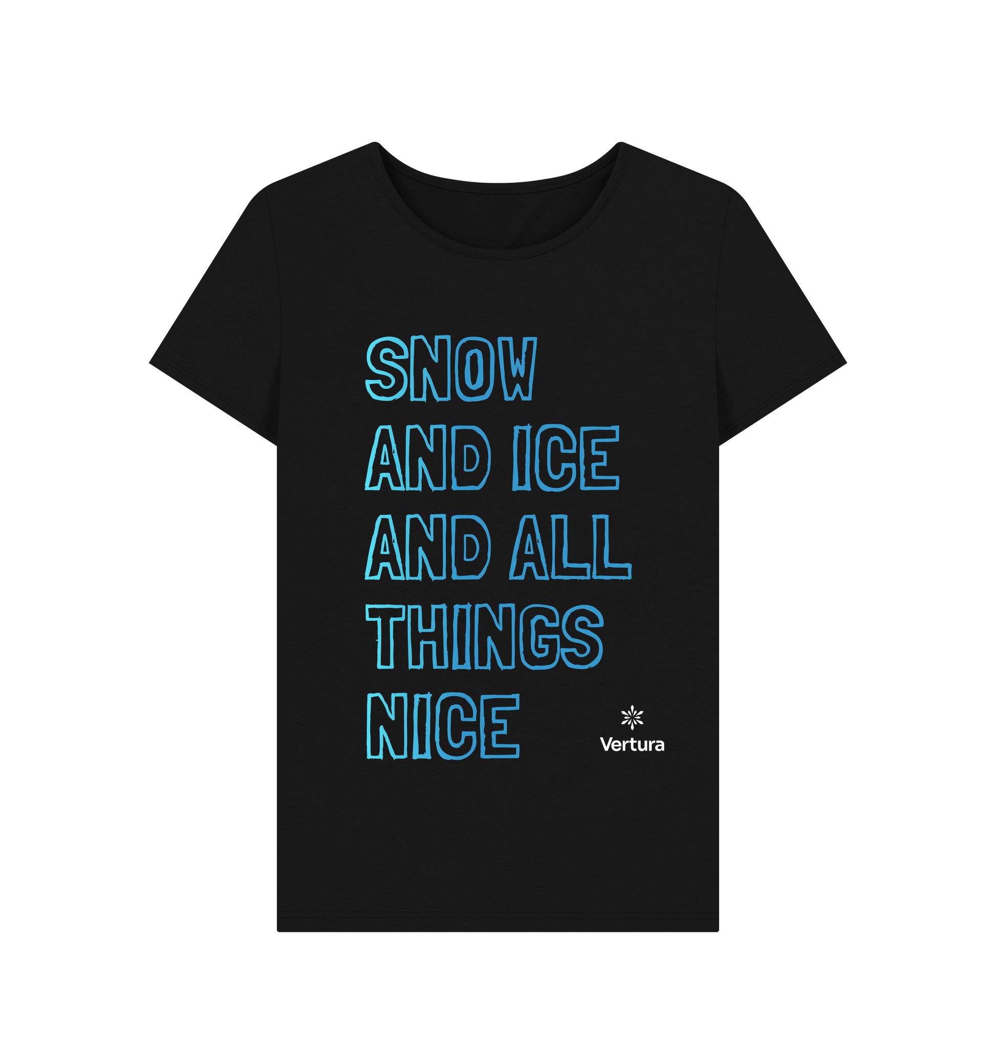 Black Printed T-shirt Front