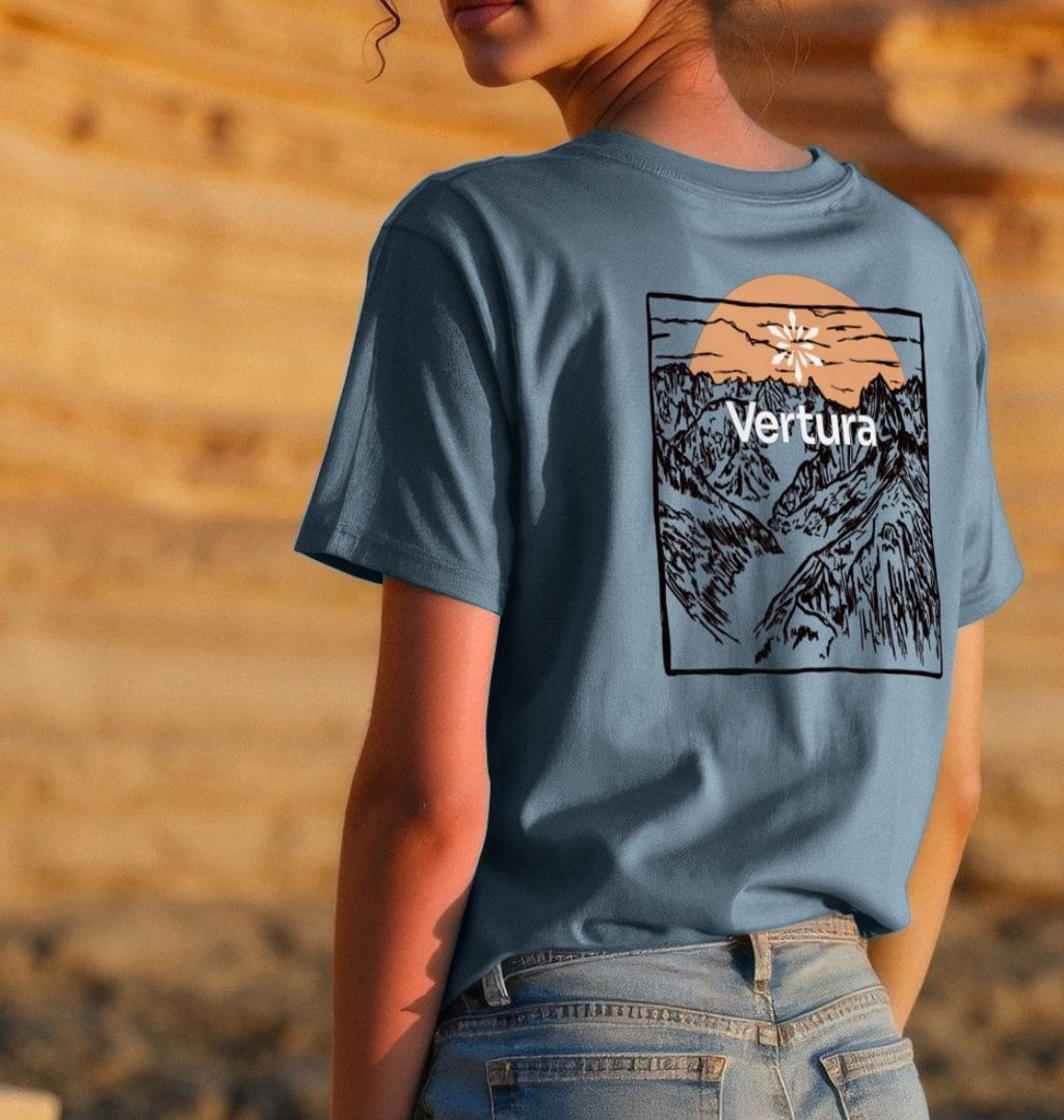 Mountainscape Relaxed T-shirt - Stone Blue - Vertura