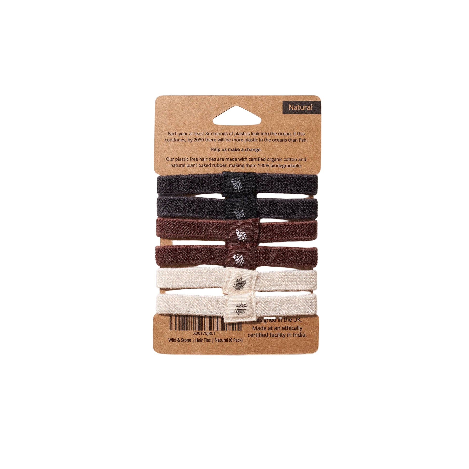 Plastic free hair ties - Natural - Vertura