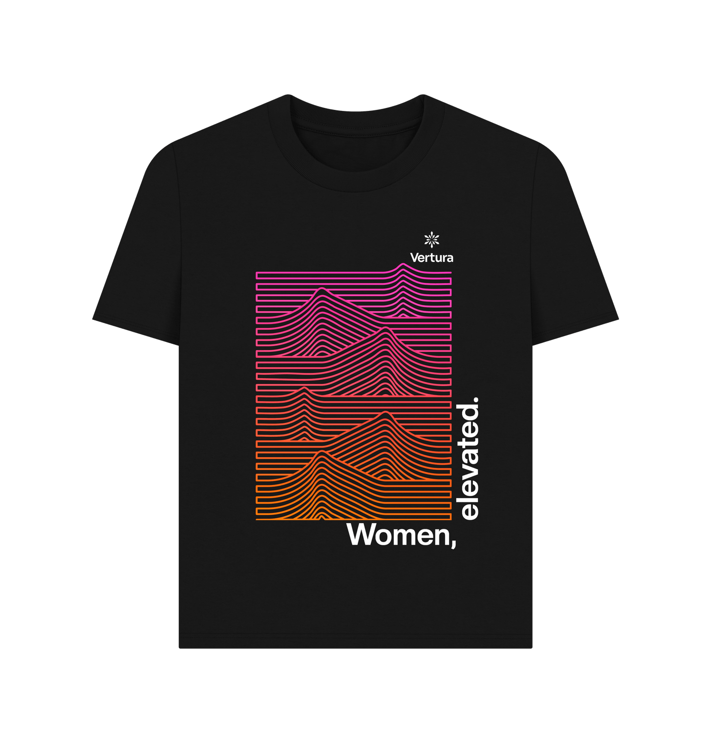 Black Printed T-shirt Front