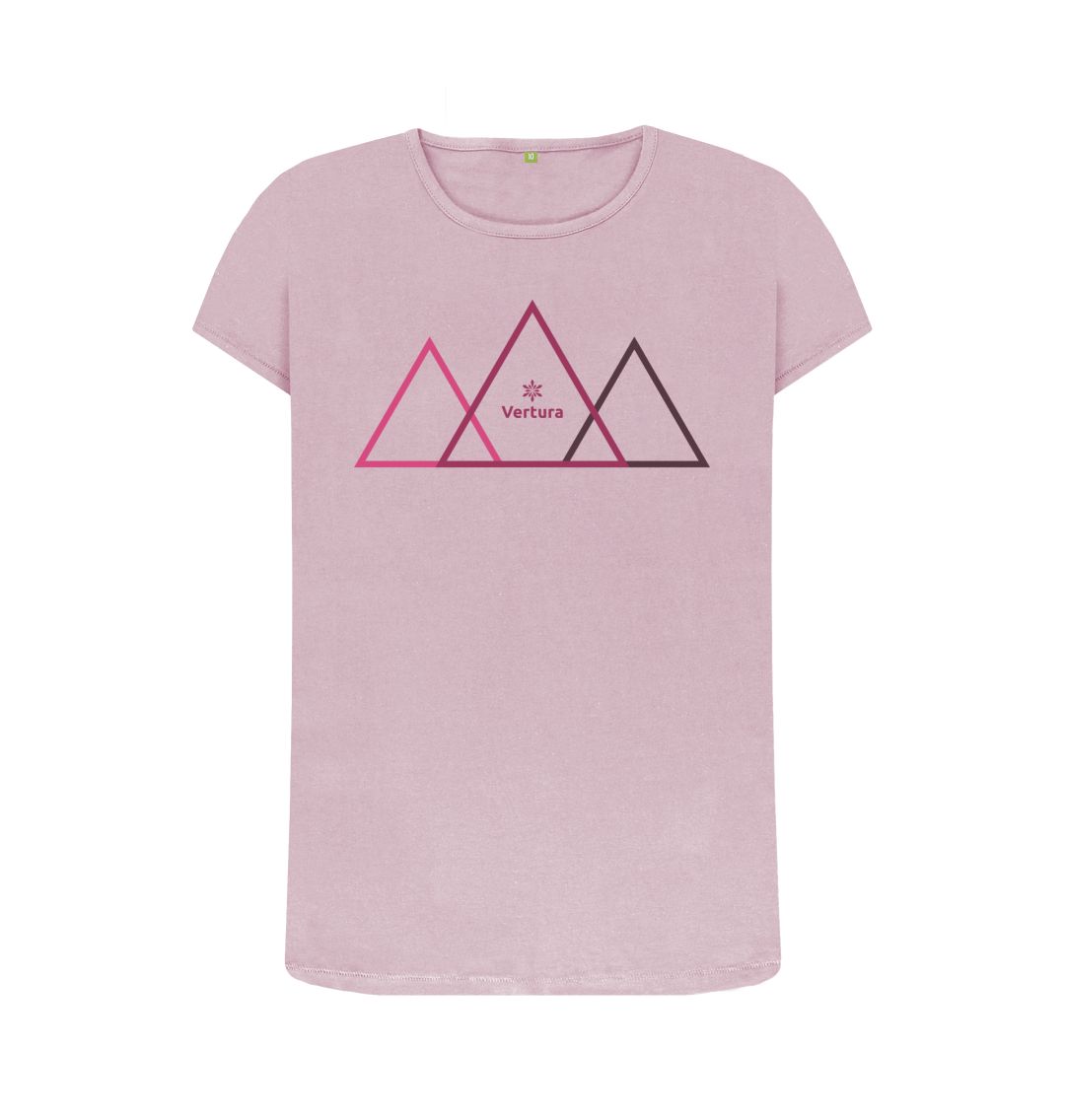 Women's Crew Neck Mauve Pink Trinity T - Shirt | Vertura - Vertura