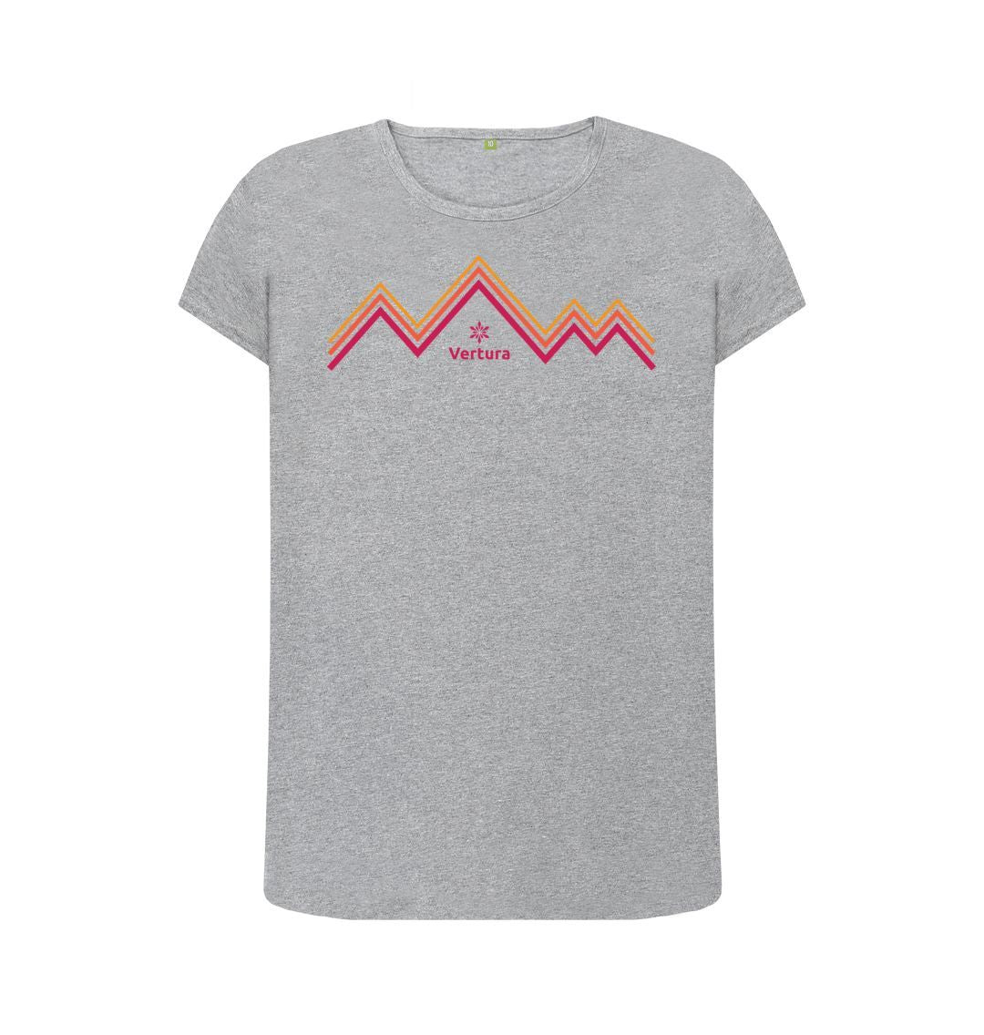 Women's Crew Neck Grey Sunset Horizon T - Shirt | Vertura - Vertura