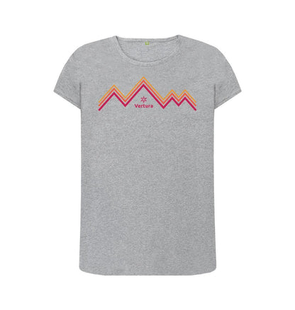 Women's Crew Neck Grey Sunset Horizon T - Shirt | Vertura - Vertura